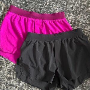 lululemon athletica Pink and Black Athletic Shorts